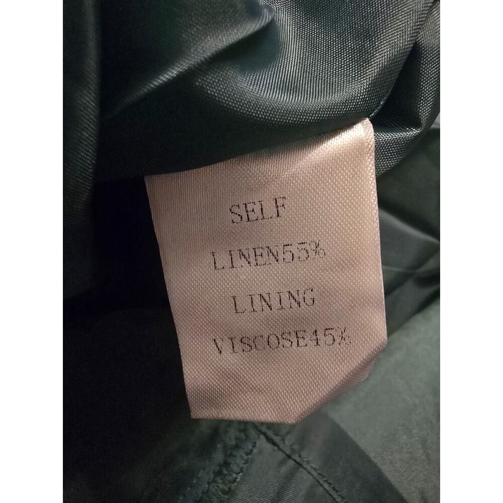 Paperbag Waist Midi Skirt with Self Tie Belt - Green - Picture 5 of 9